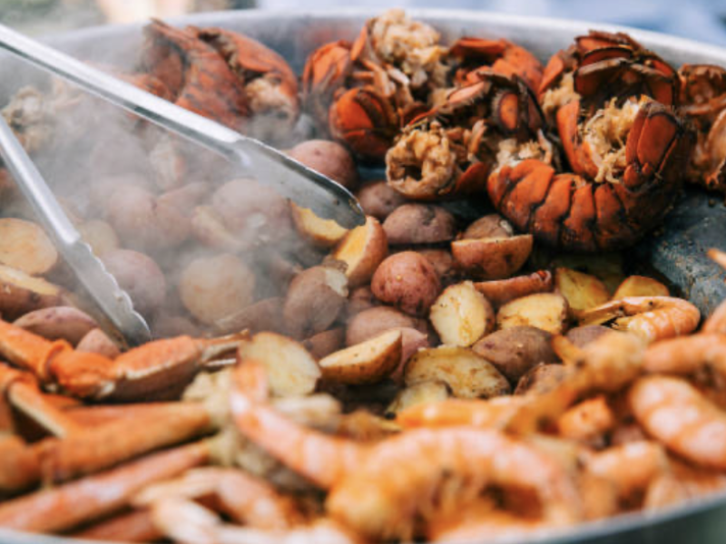 Fresh Lowcountry seafood at the Hilton Head Island Seafood Festival at Coastal Discovery Museum.
