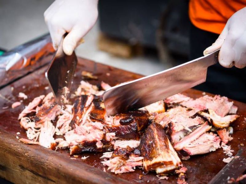 Rock N Ribs Festival barbecue platter at Coligny Plaza, Hilton Head Island.
