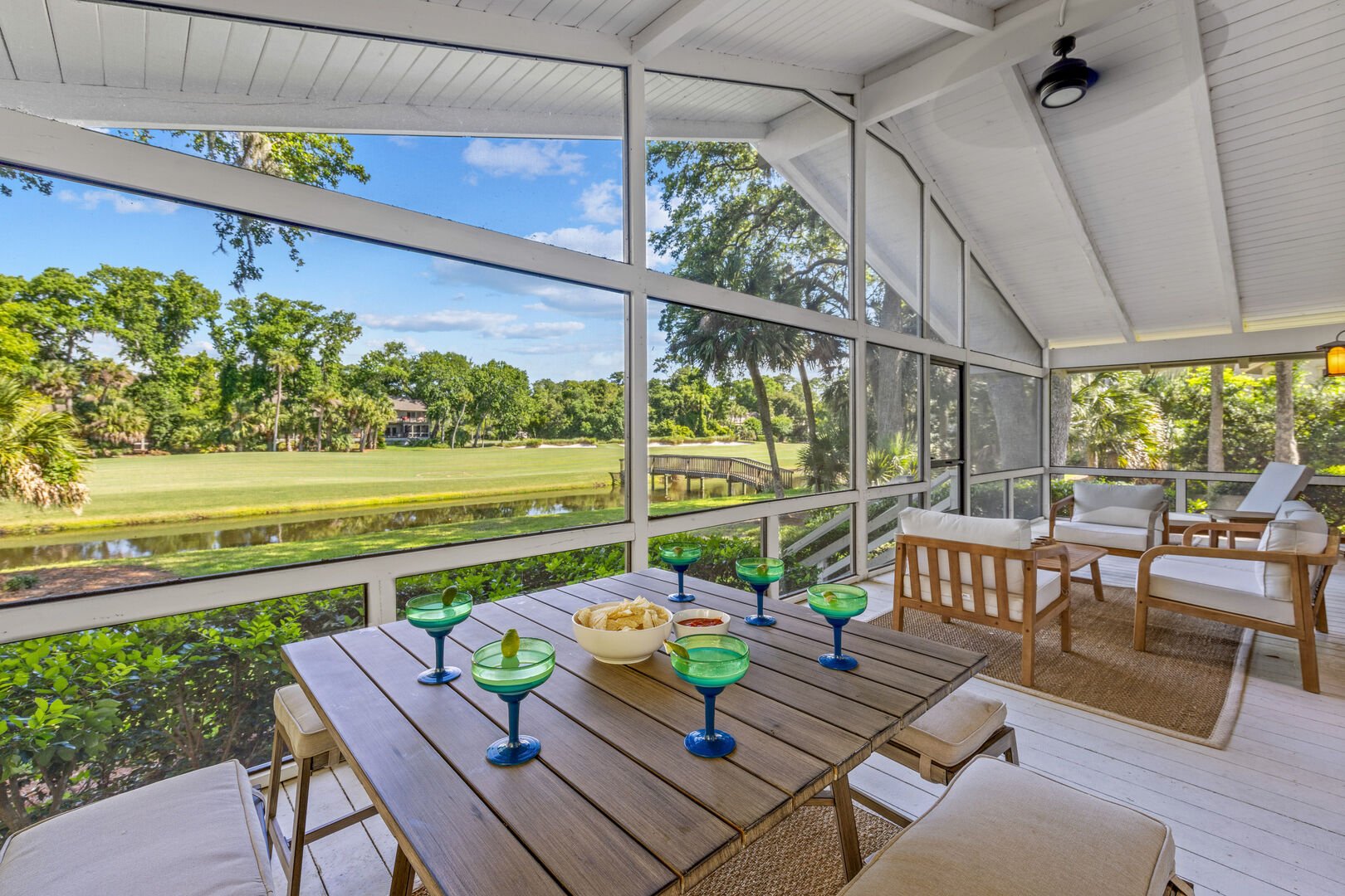 Vacation rental with a golf course view on Hilton Head Island