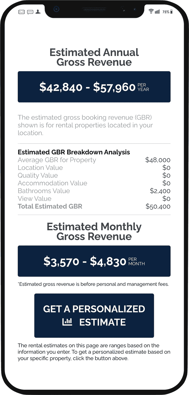 Phone Screenshot of Income Calculator