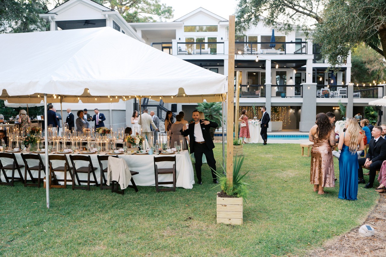 Picture of wedding at home on Hilton Head Island